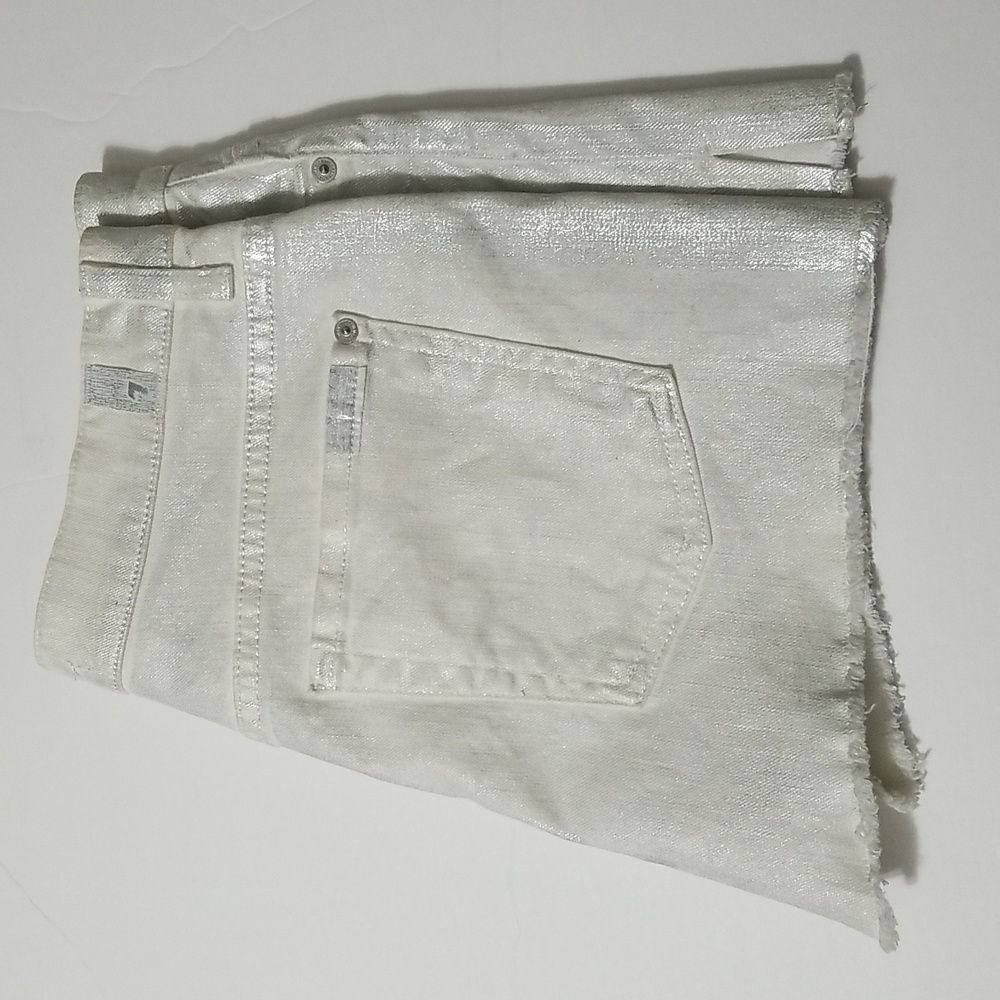 🔥7 For All Mankind Metallic shorts sz 30 - Picture 6 of 12